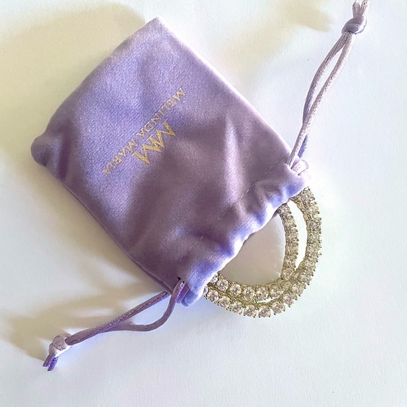 NEW Melinda Maria Grand Heiress Necklace 16” in Gold & White Diamondettes - Picture 6 of 6